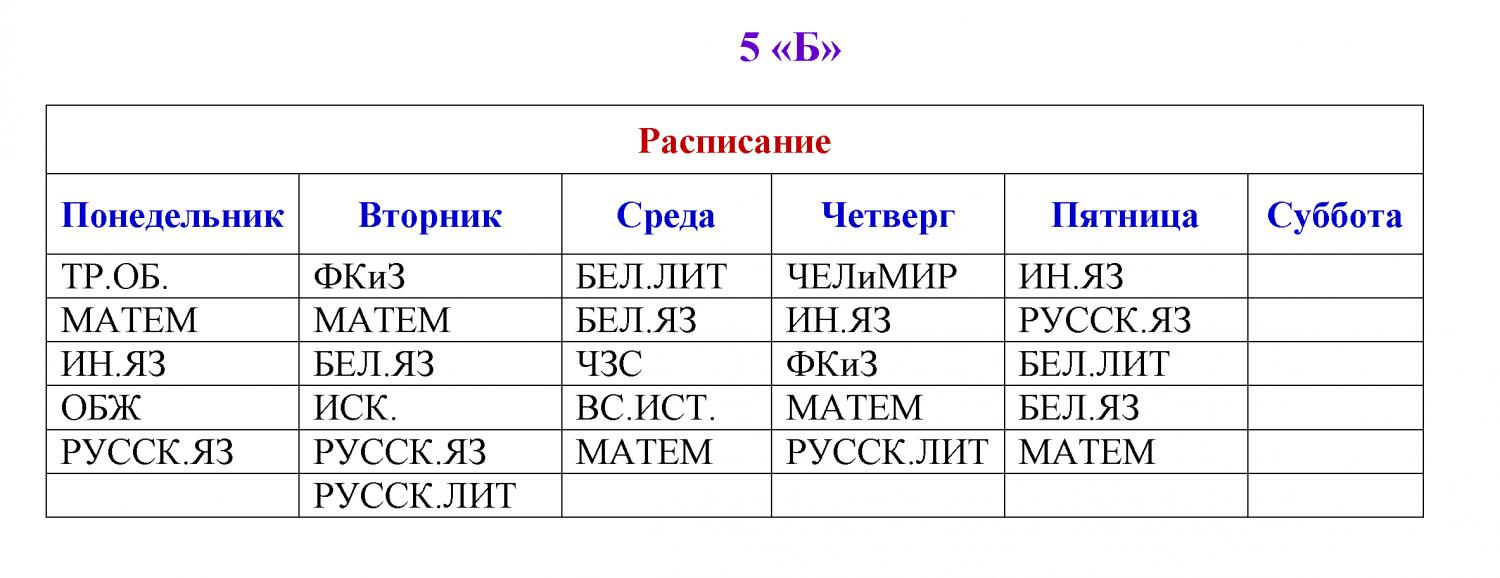 5-е классы