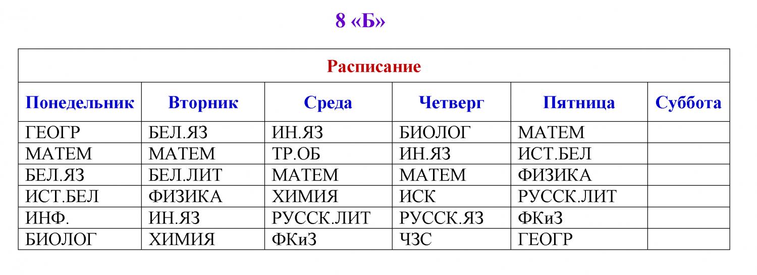 8-е классы